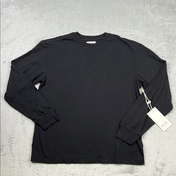 MATE the Label Tops - NEW MATE the Label‎ M 100% Organic Cotton Black Short Sleeve Crew Long Sleeve T